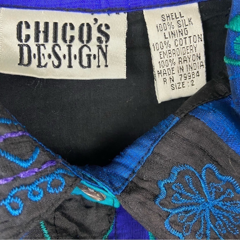 100% Silk Patchwork Beaded Embroidered Bohemian J… - image 6